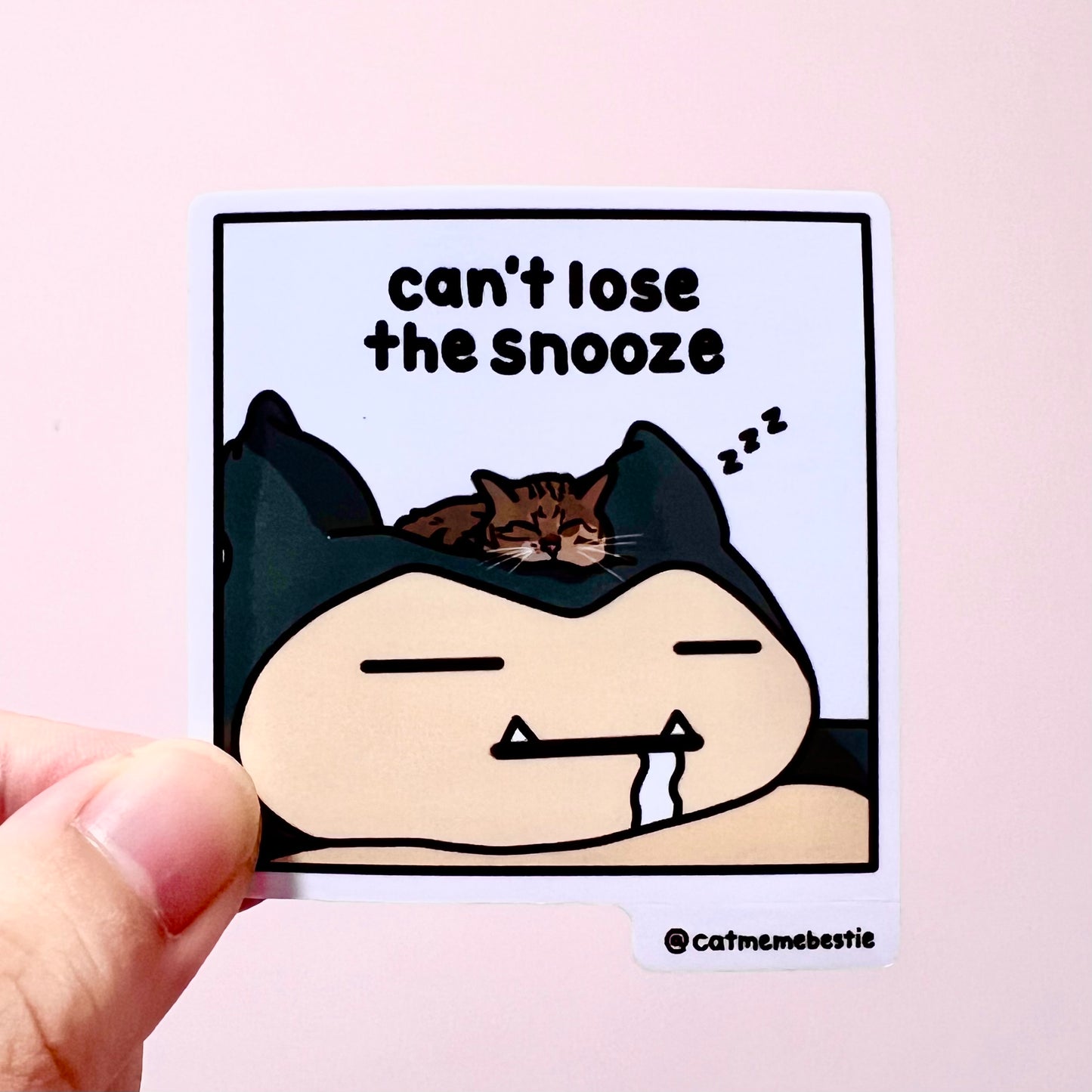 "can't lose the snooze" sticker