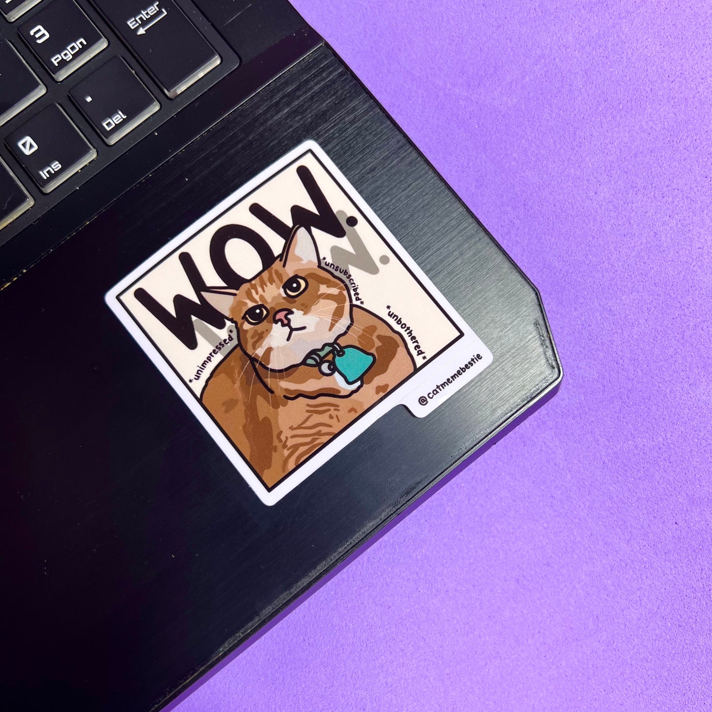 "wow" sticker