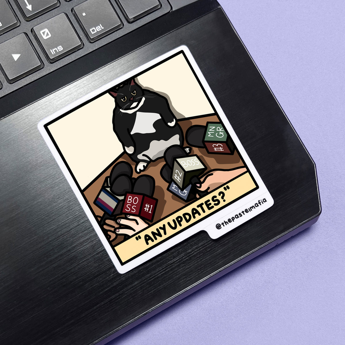 "any updates" sticker – the pastel mafia