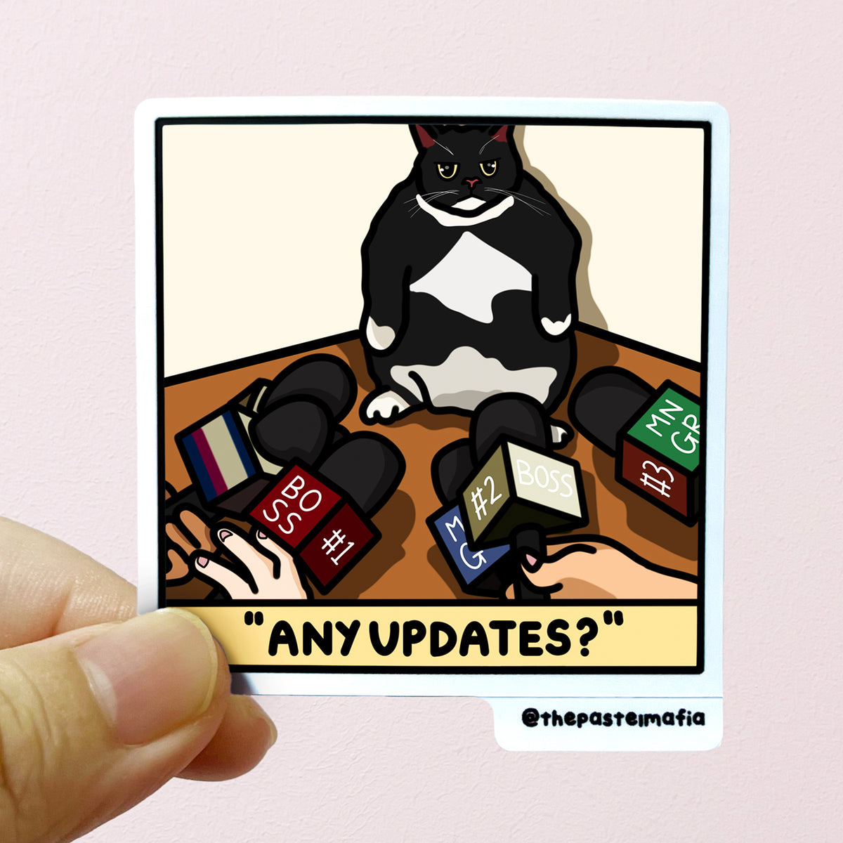 "any updates" sticker – the pastel mafia