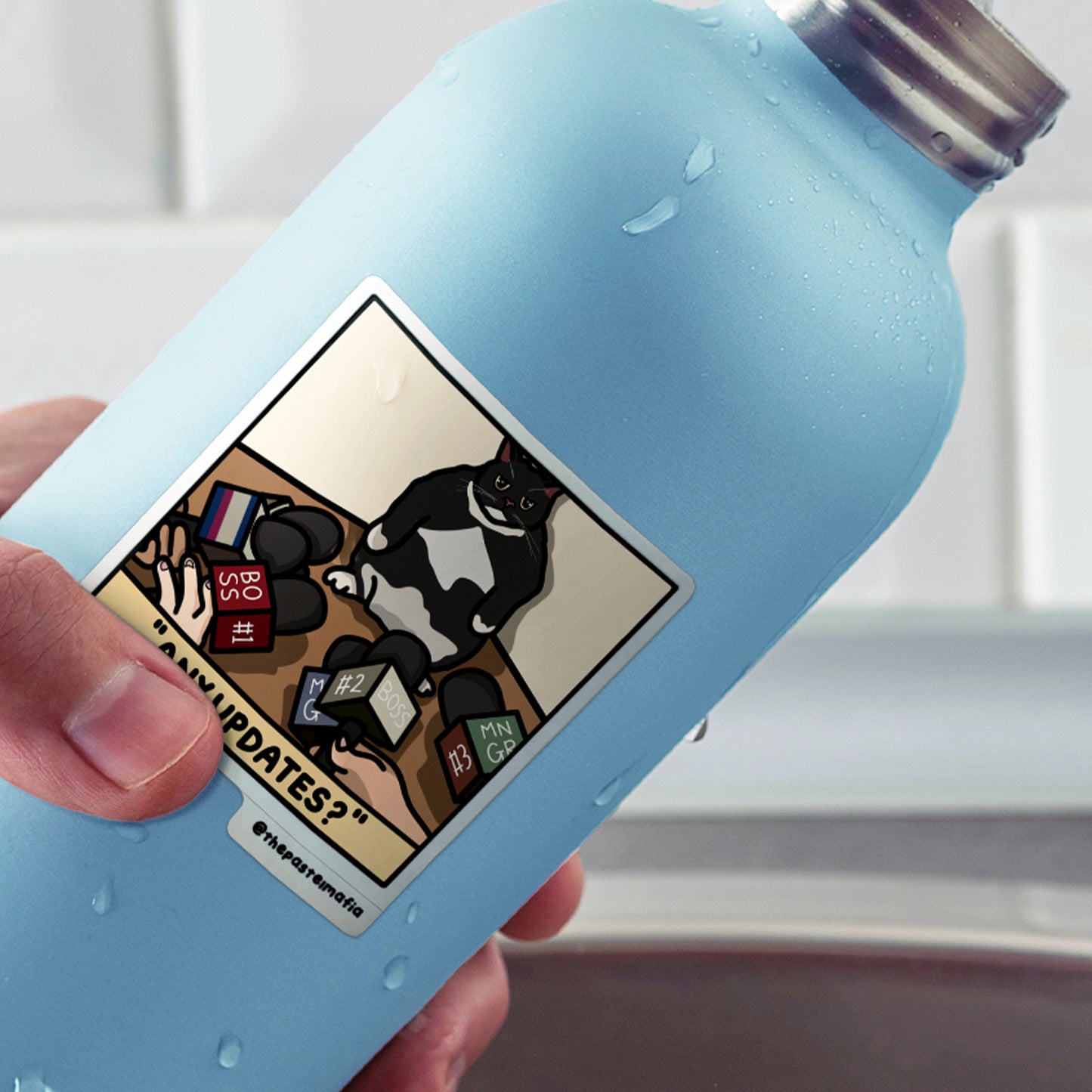 "any updates" sticker