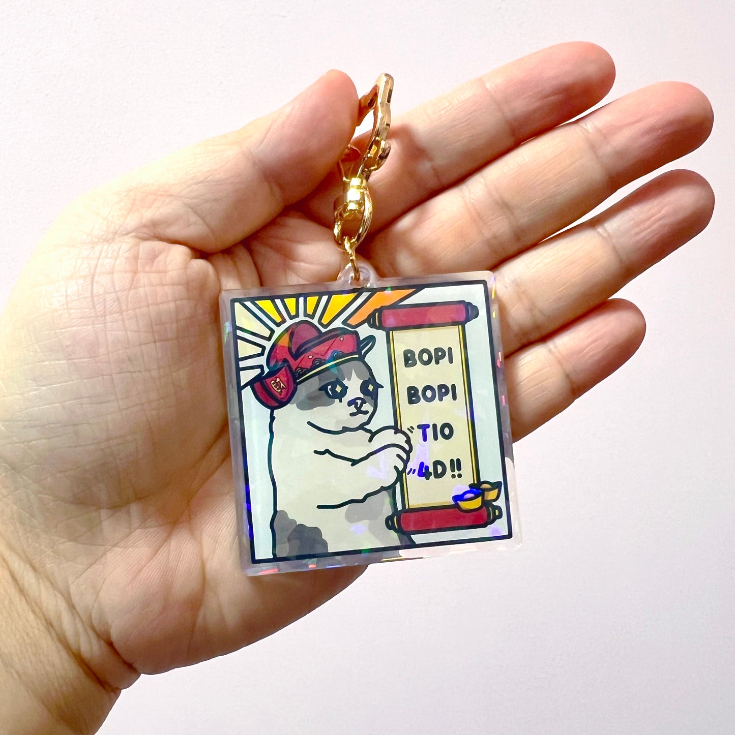 "bopi bopi tio 4d" keychain