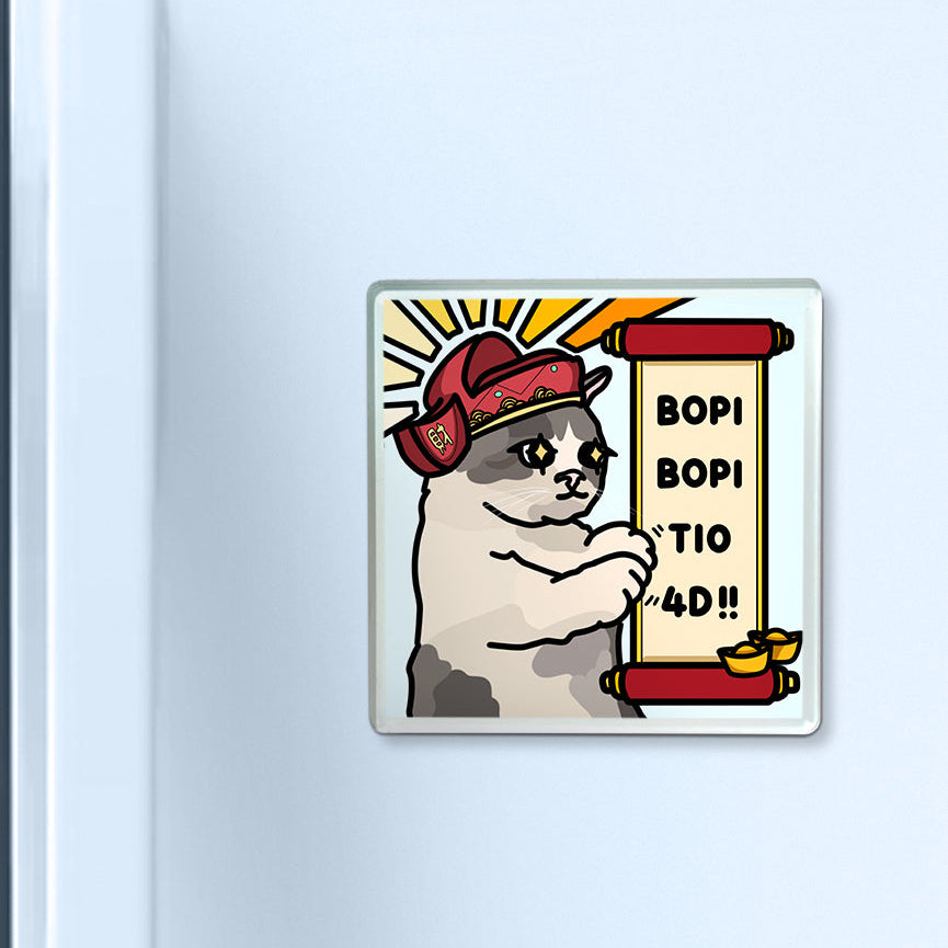 "bopi bopi tio 4d" acrylic magnet