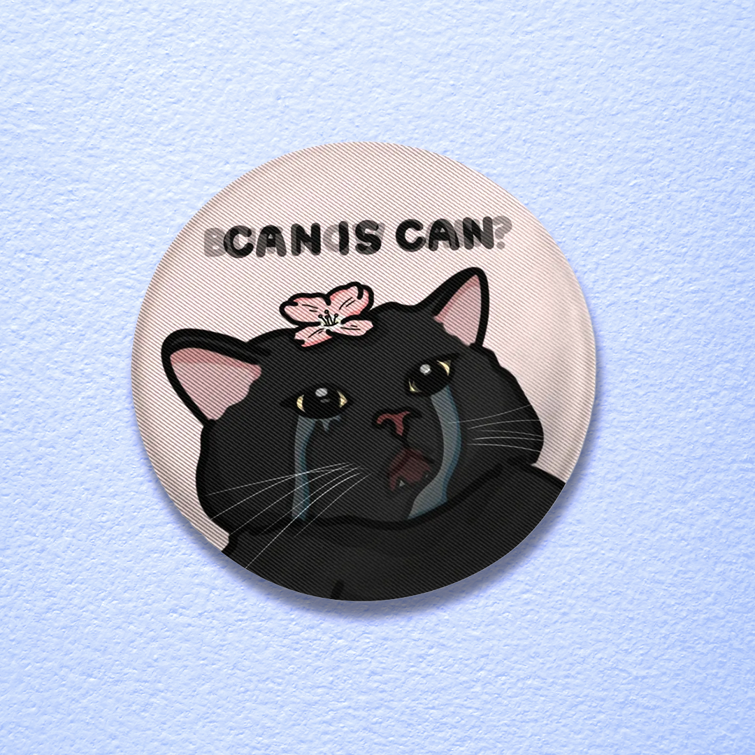 (limited) "can is can, but how can?" lenticular tin badges