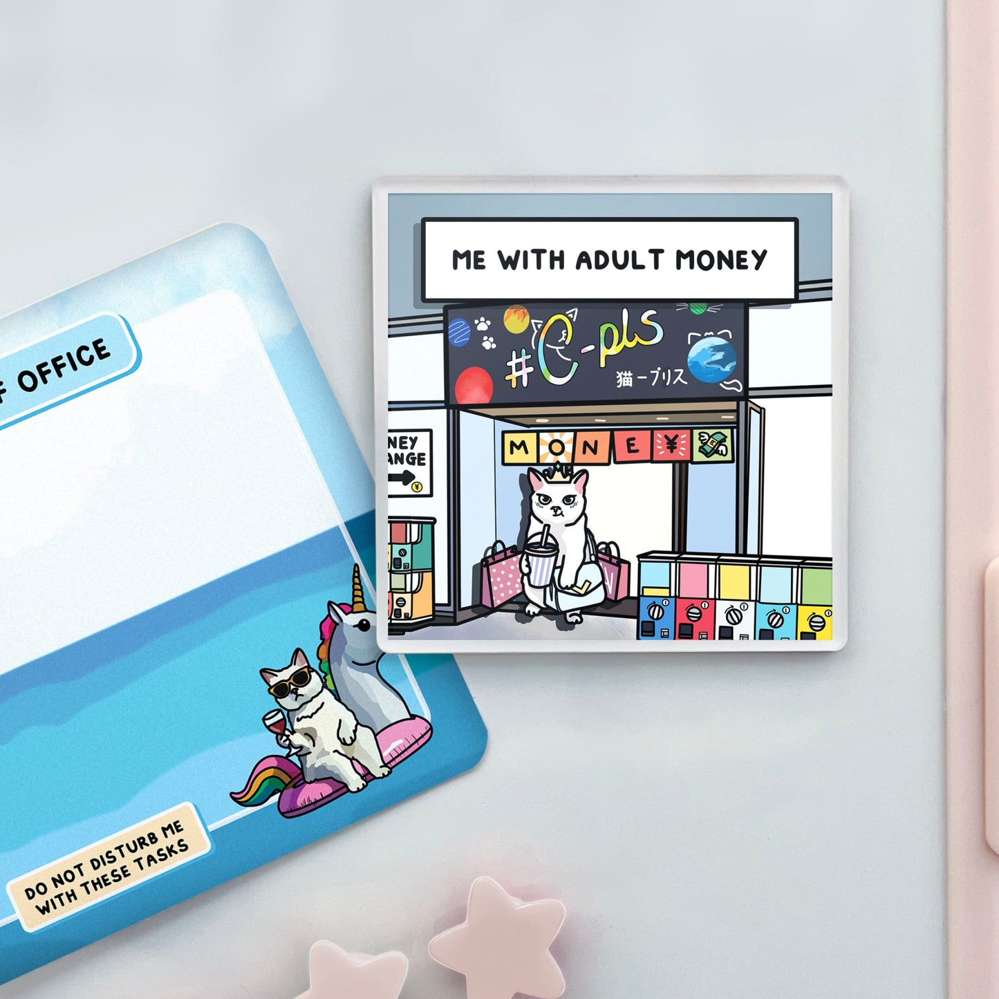 (japan) "me with adult money" acrylic magnet
