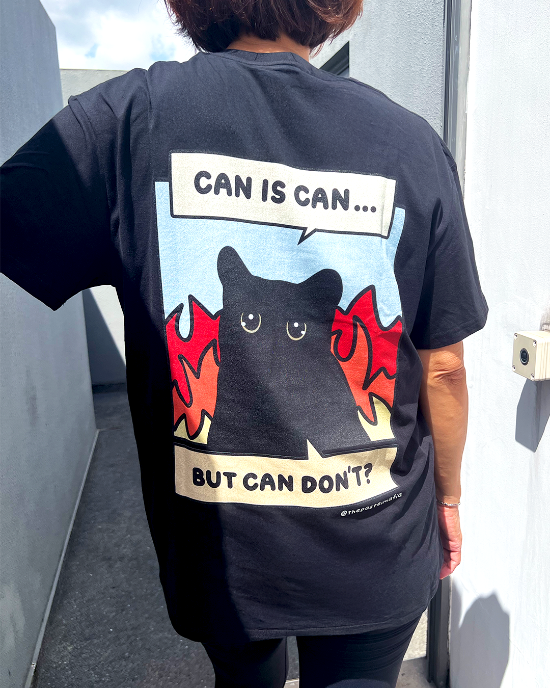 (limited) "can is can, but can don't" cat meme graphic t-shirt