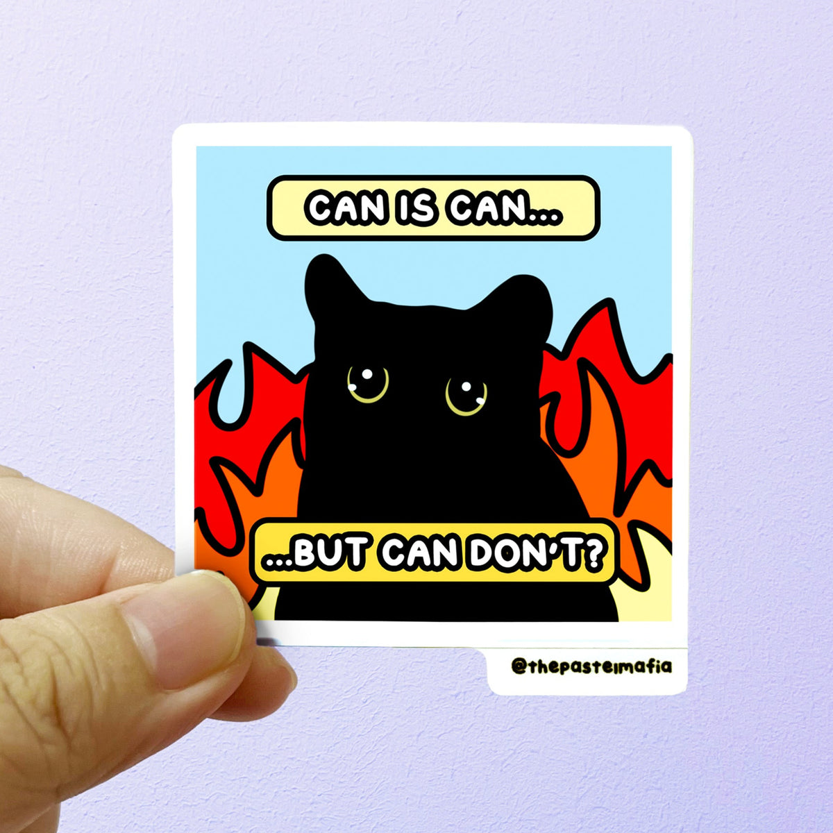 "can is can but can don't?" sticker