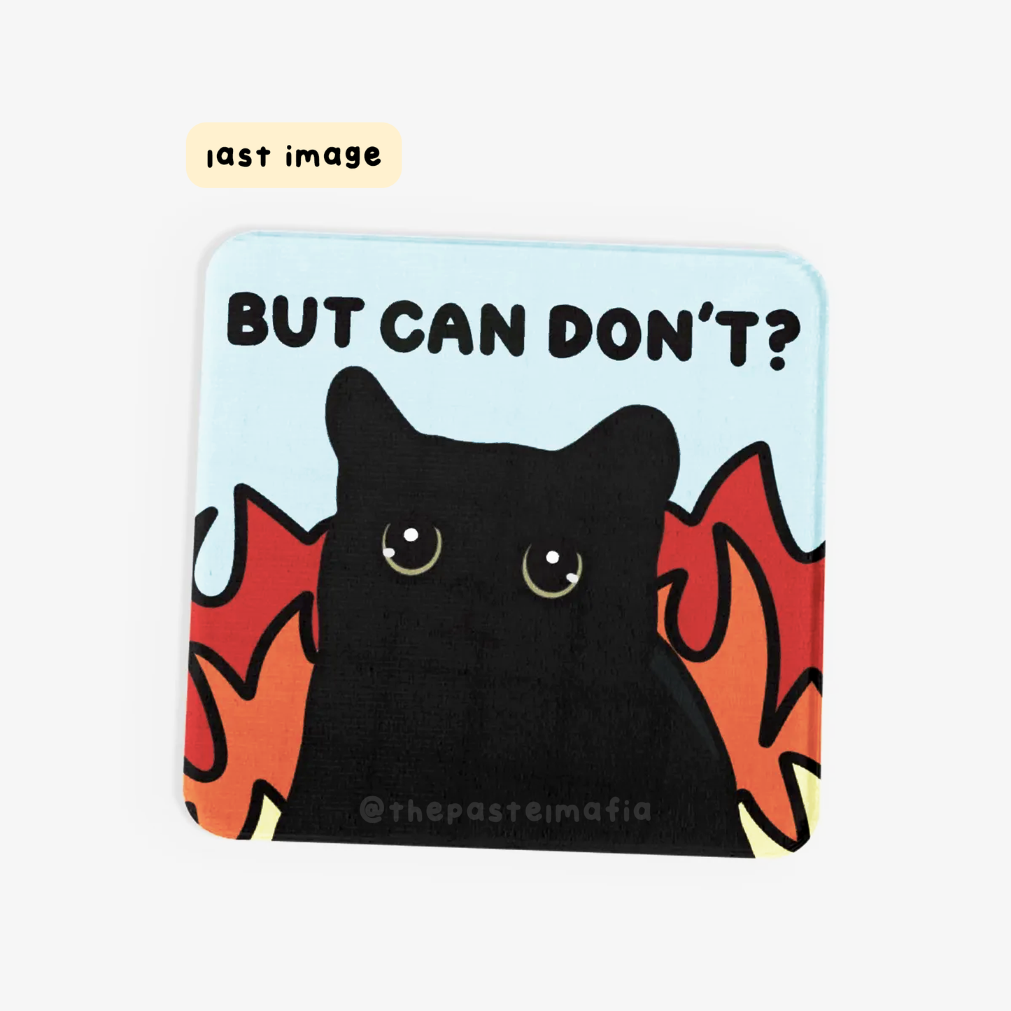 "can is can, but can don't?" lenticular sticker