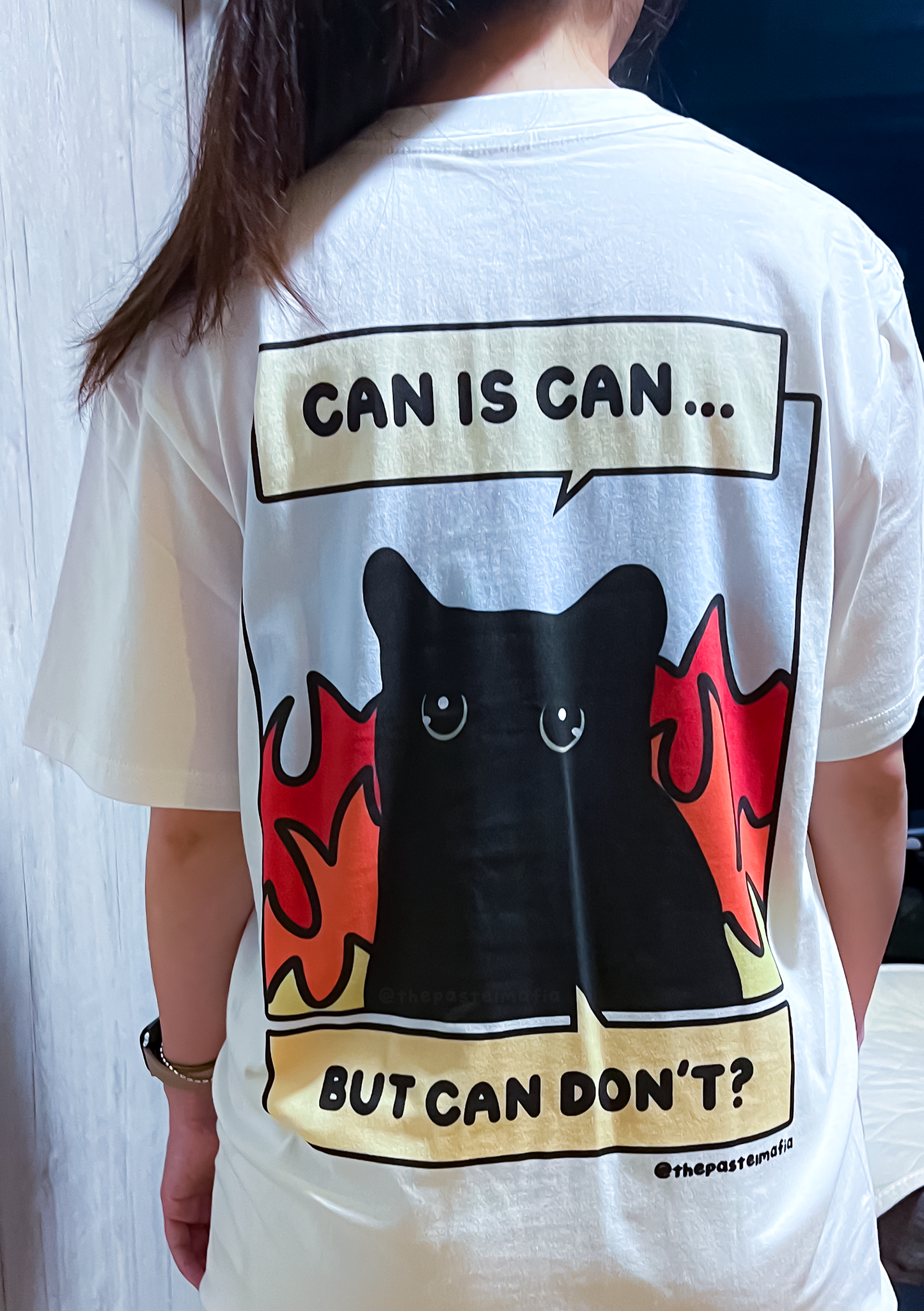 (limited) "can is can, but can don't" cat meme graphic t-shirt