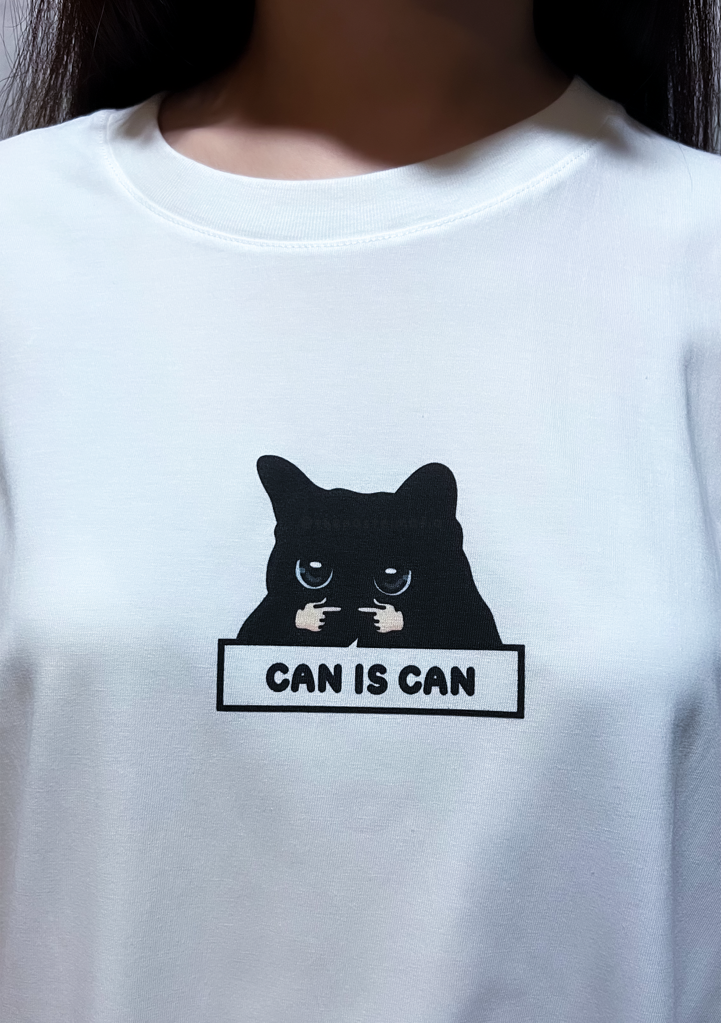 (limited) "can is can, cannot is cannot" cat meme graphic t-shirt