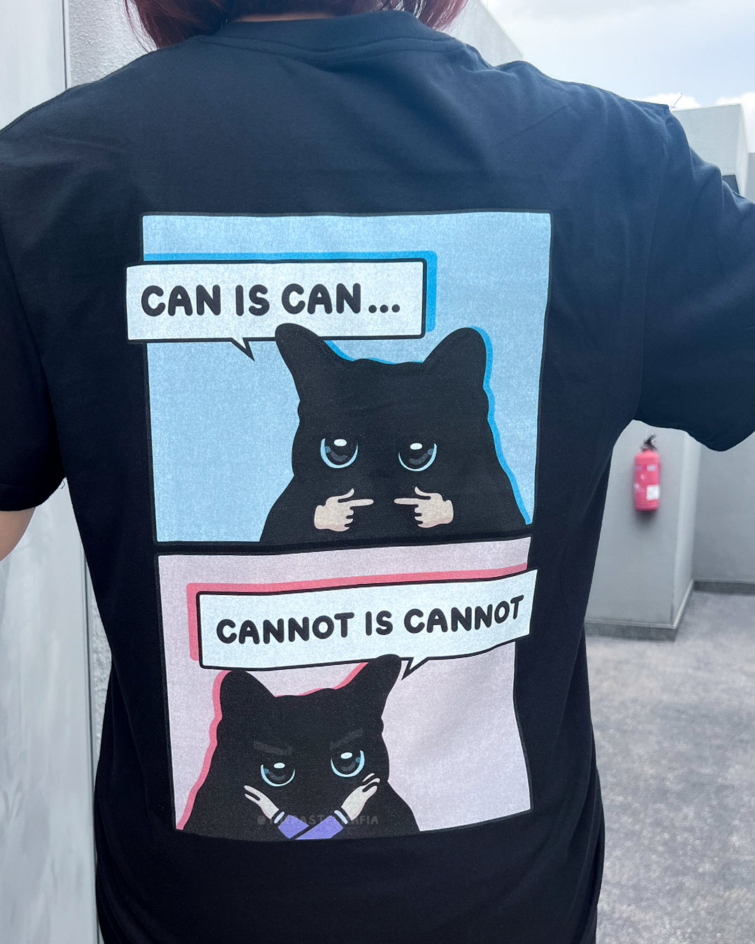 (limited) "can is can, cannot is cannot" cat meme graphic t-shirt