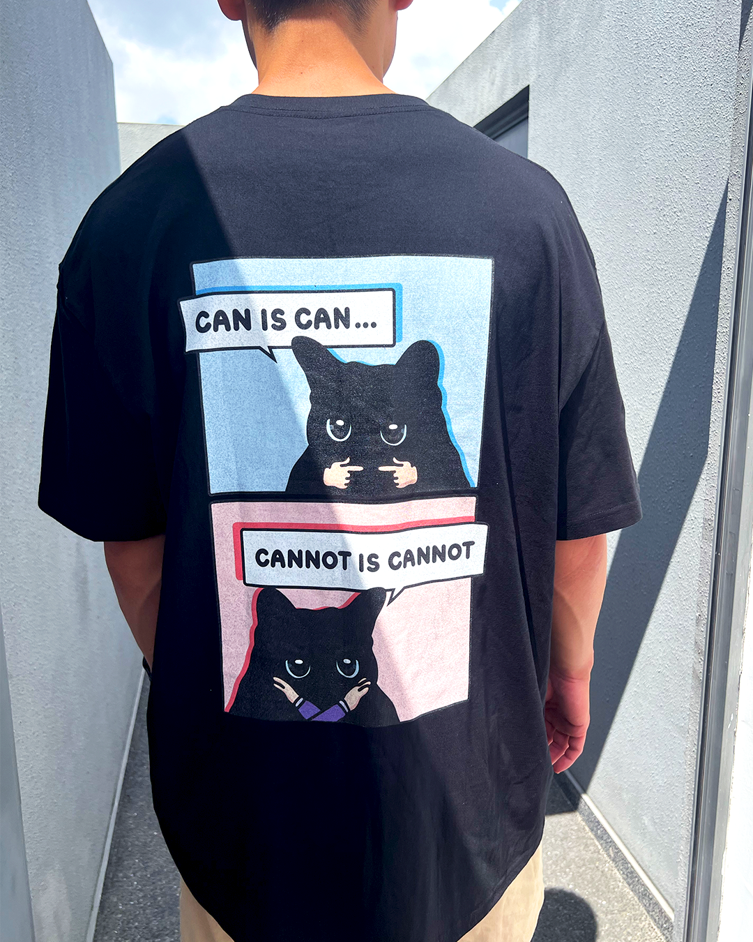 (limited) "can is can, cannot is cannot" cat meme graphic t-shirt