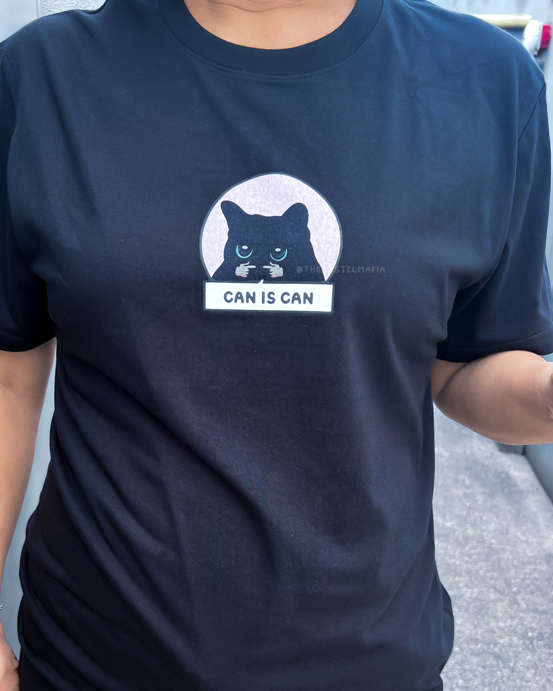 (limited) "can is can, cannot is cannot" cat meme graphic t-shirt