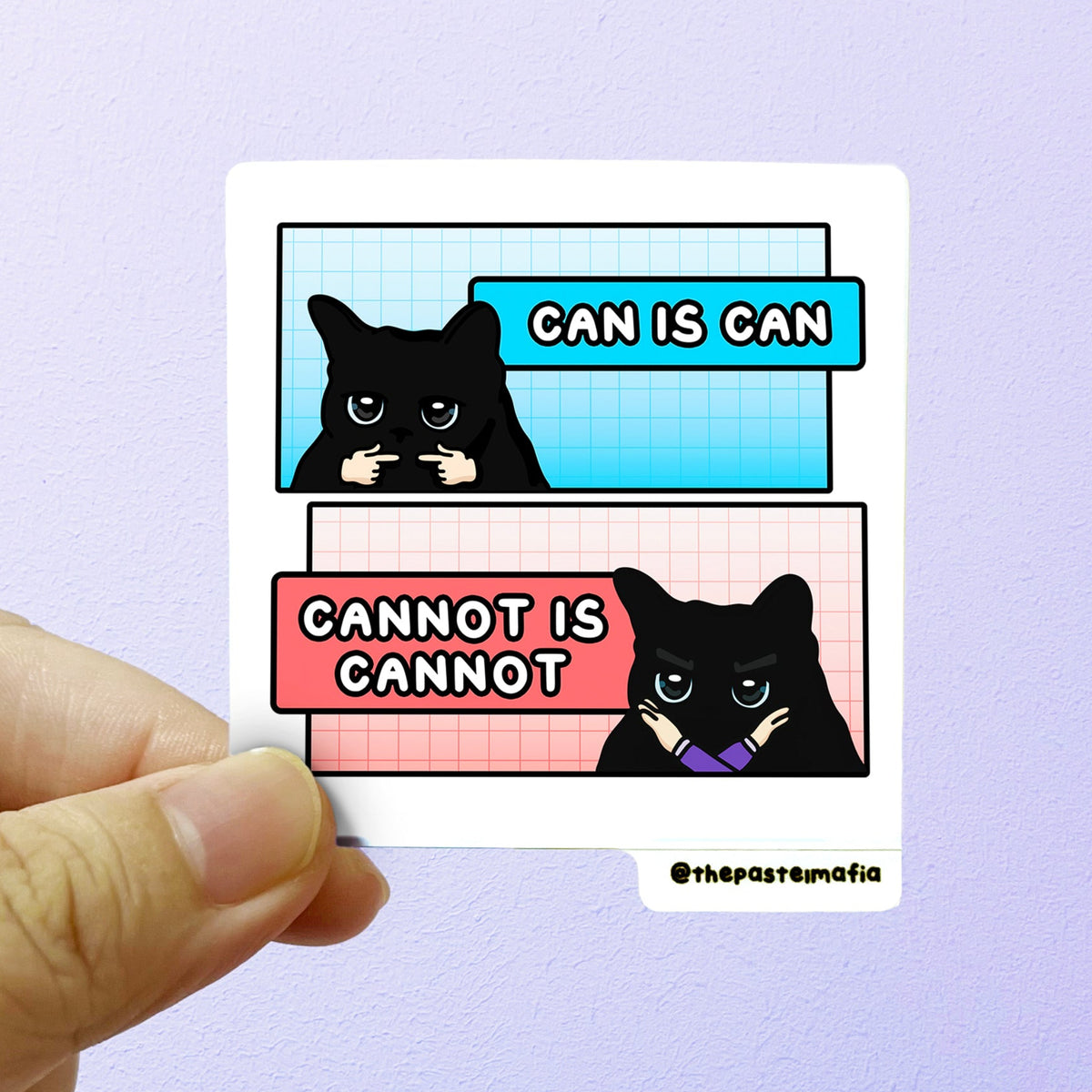 "can is can, cannot is cannot" sticker