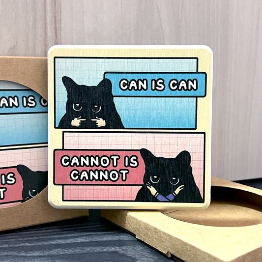 "can is can, cannot is cannot?" diatomite coaster