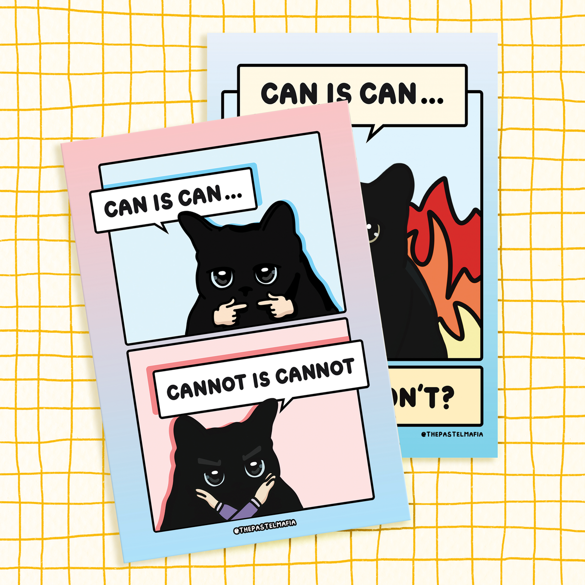 "can is can, cannot is cannot" A6 glossy greeting card