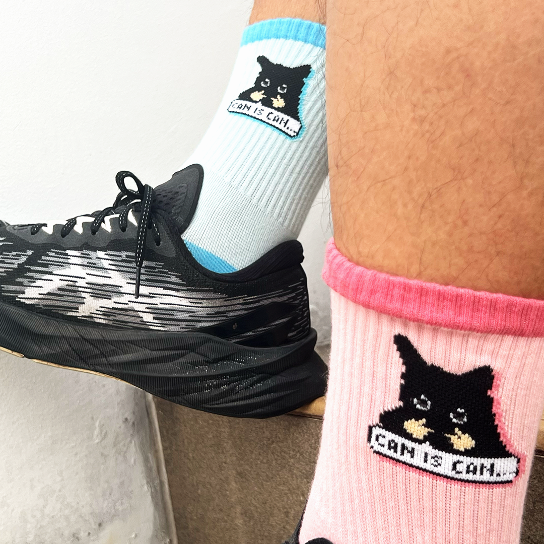 "can is can, cannot is cannot" unisex crew socks
