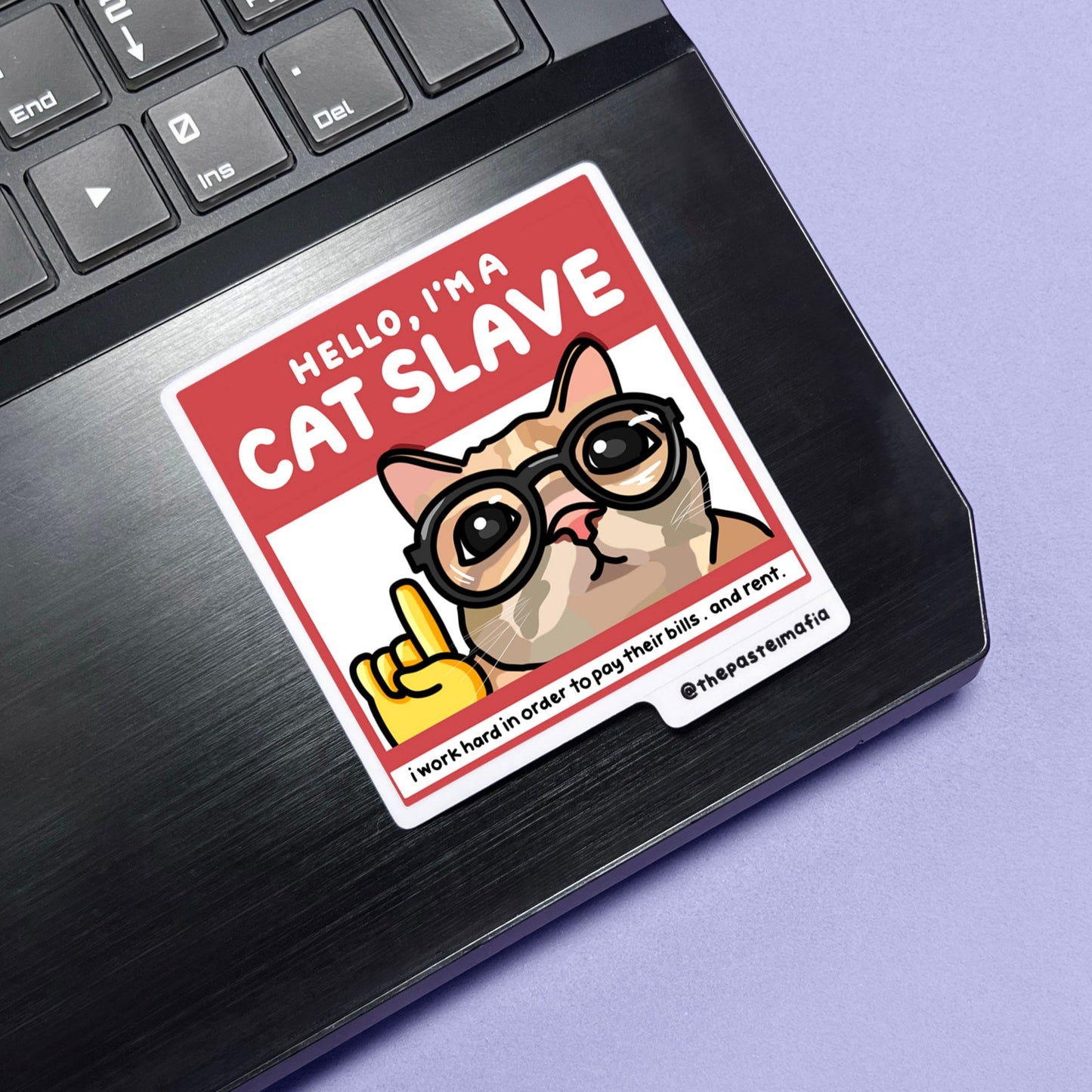 (limited) "cat slave" sticker