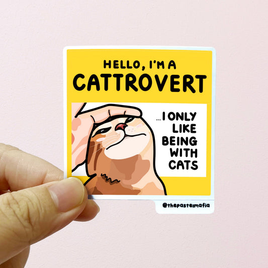 (limited) "cattrovert" sticker
