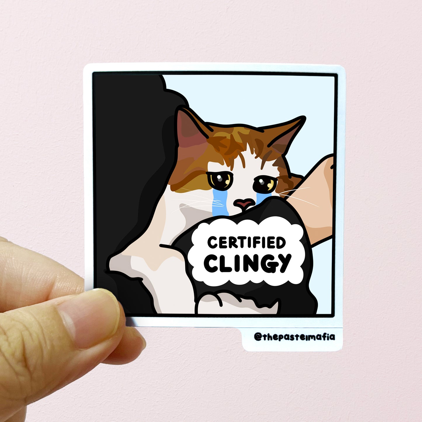 "certified clingy" sticker