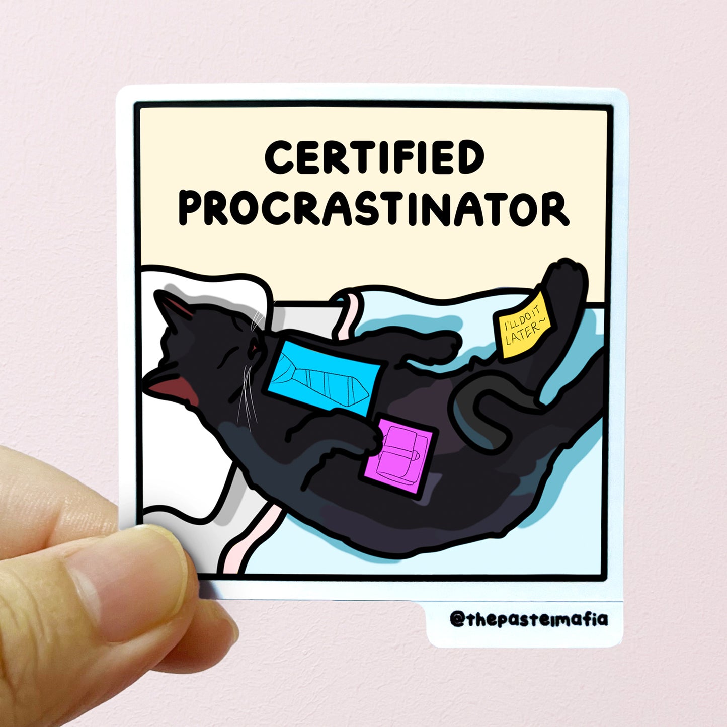 "certified procrastinator" sticker
