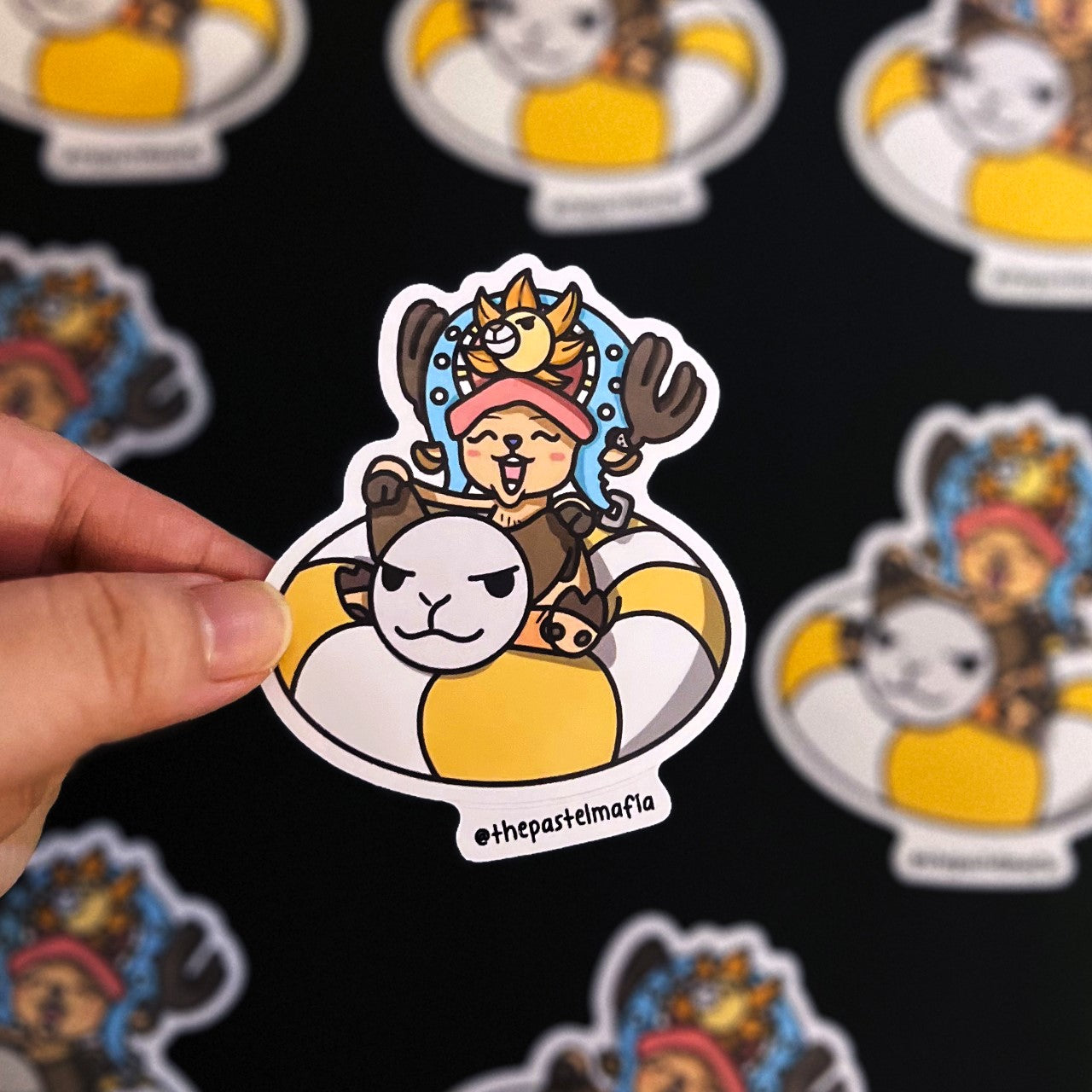 pirate reindeer floatie sticker