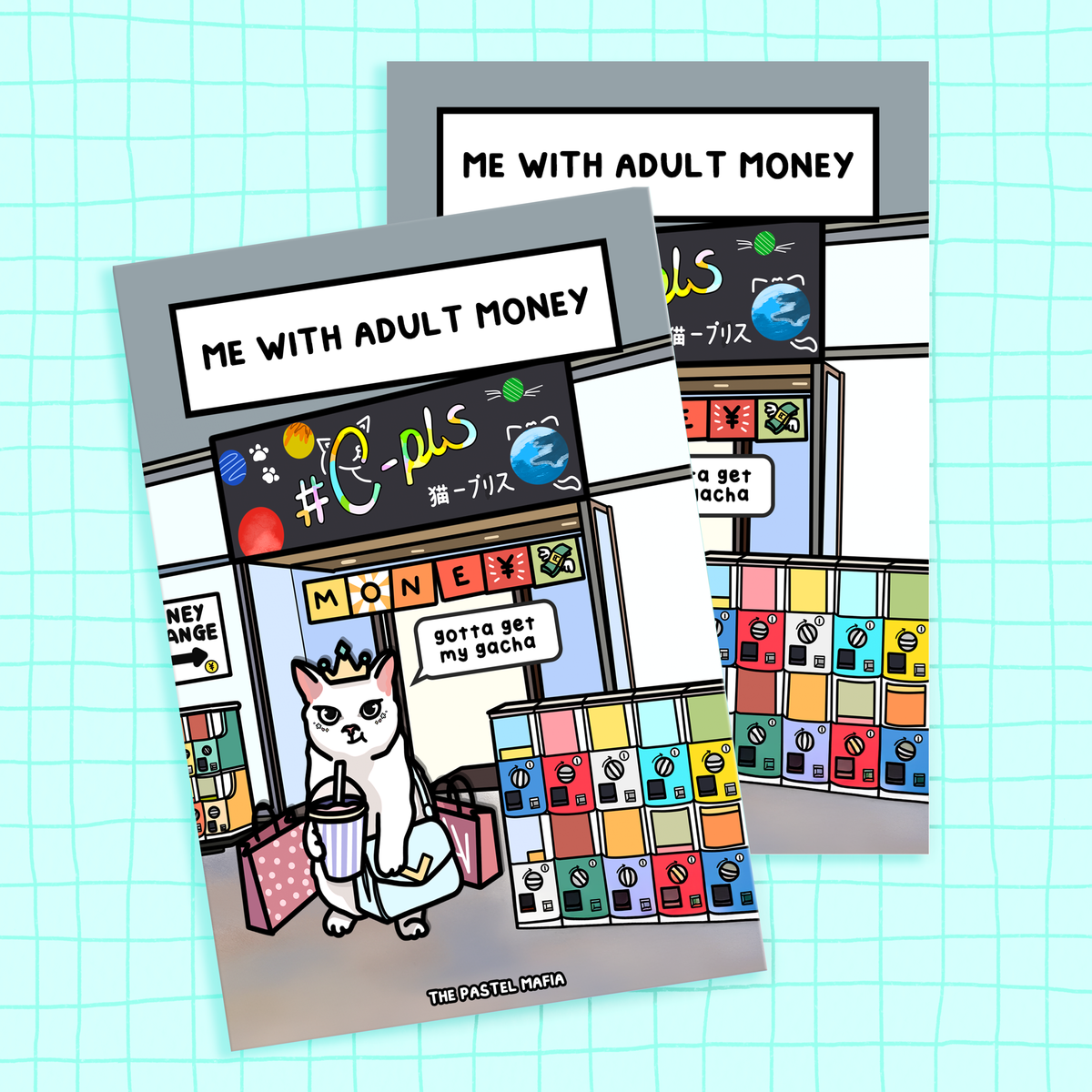 (japan) "me with adult money" A6 glossy greeting card
