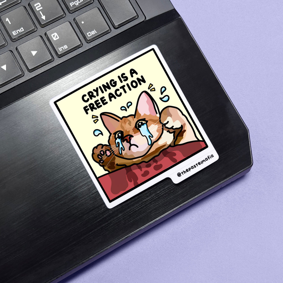 (limited) "crying is a free action" sticker