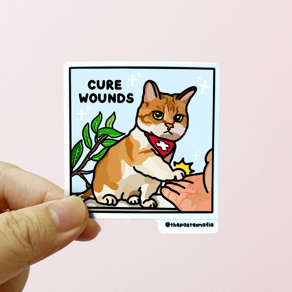 (limited) "cure wounds" sticker
