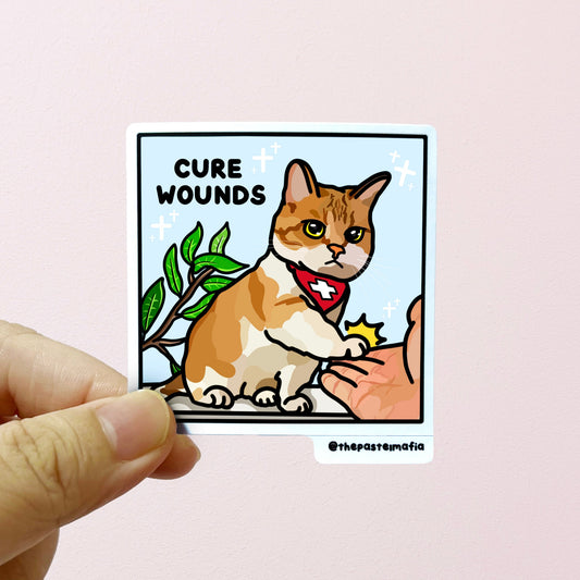 (limited) "cure wounds" sticker