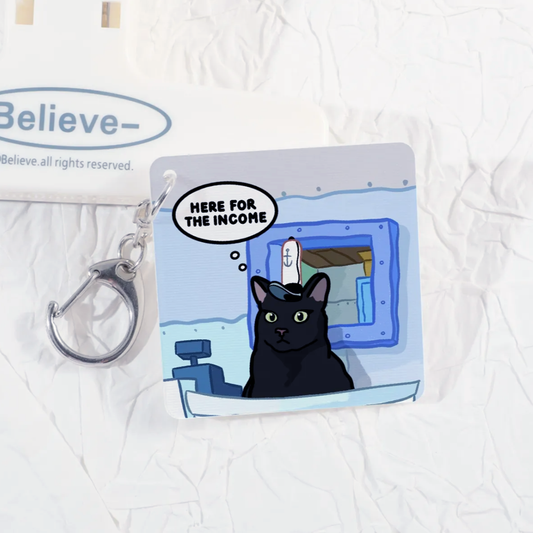 (limited) "here for the income not the outcome" lenticular keychain