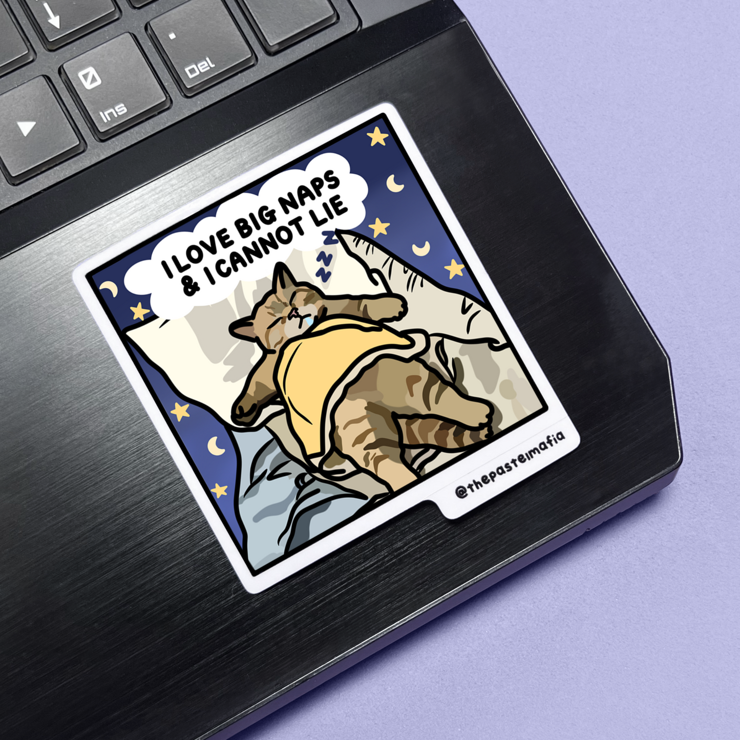 "i love big naps and i cannot lie" sticker