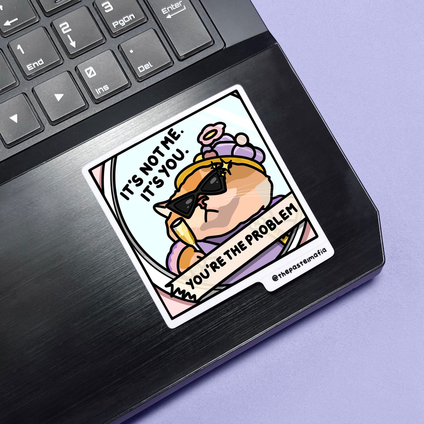 "it's not me it's you, you're the problem" sticker