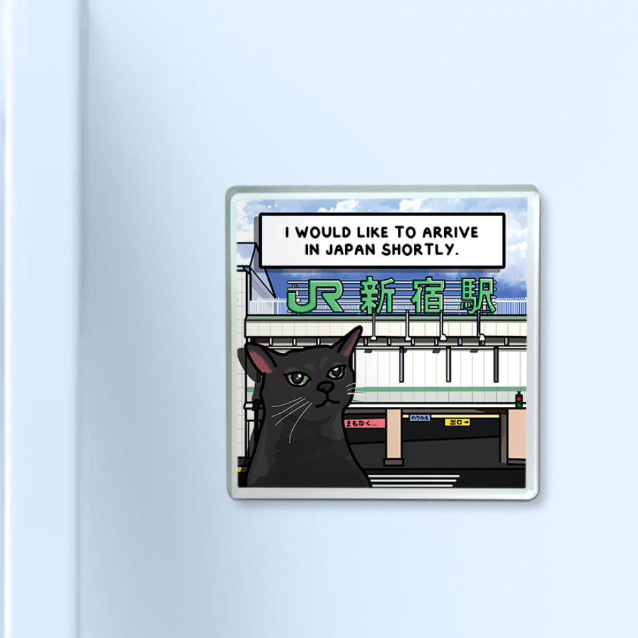 (japan) "JR shinjuku station" acrylic magnet