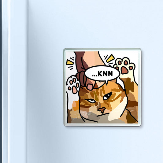 "knn" acrylic magnet