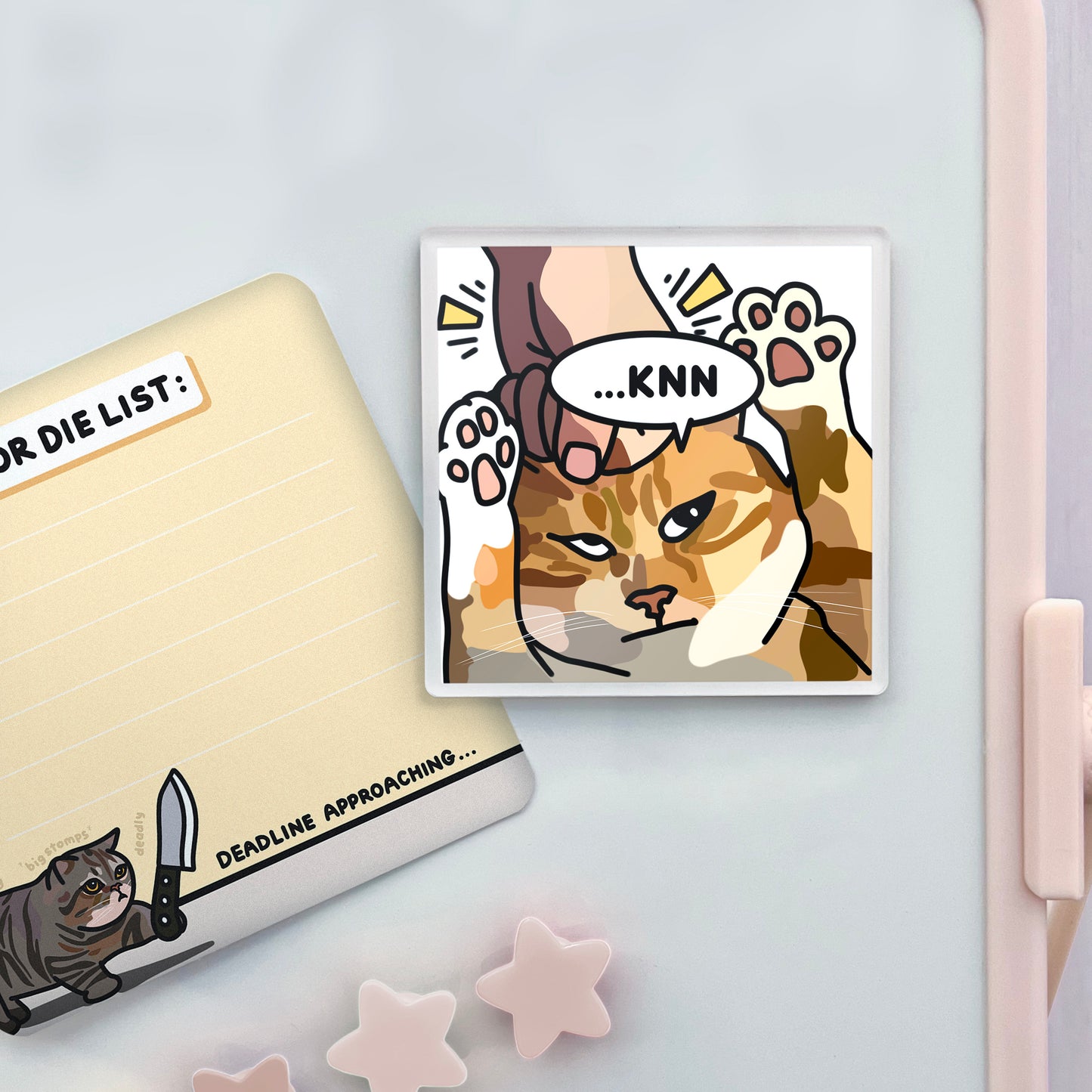 "knn" acrylic magnet