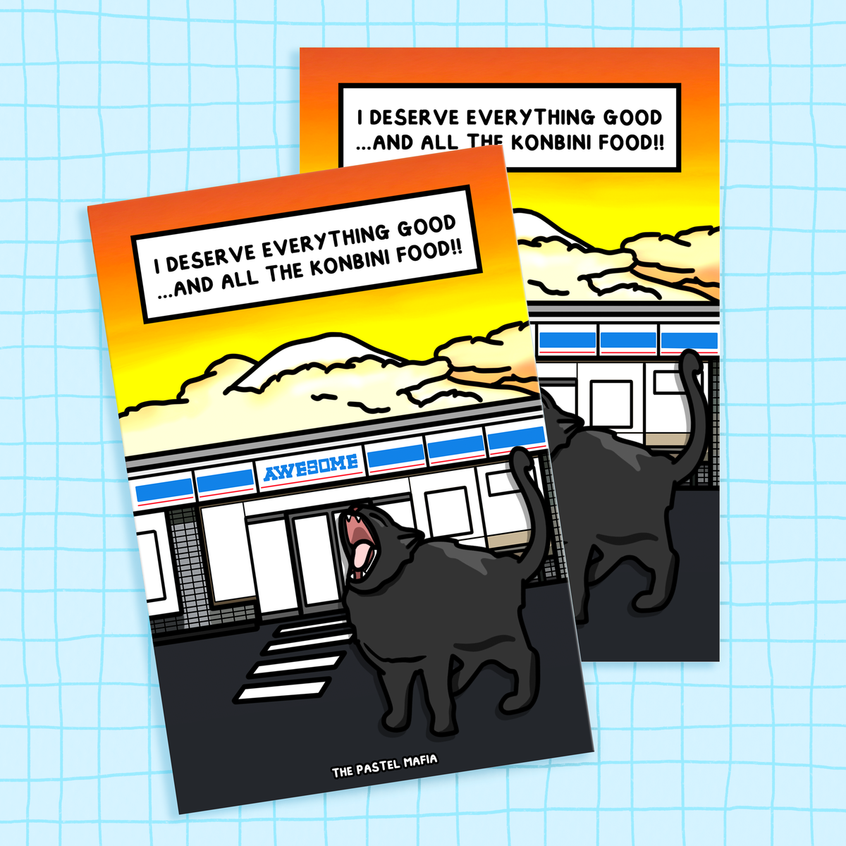 (japan) "konbini" A6 glossy greeting card