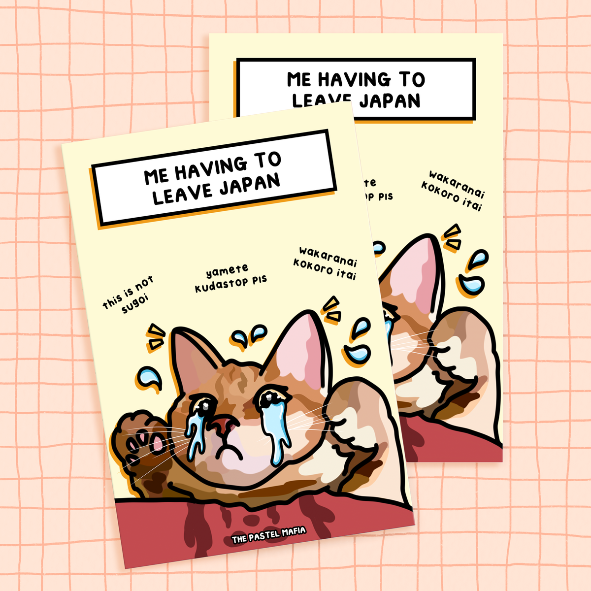 (japan) "me having to leave japan" A6 glossy greeting card