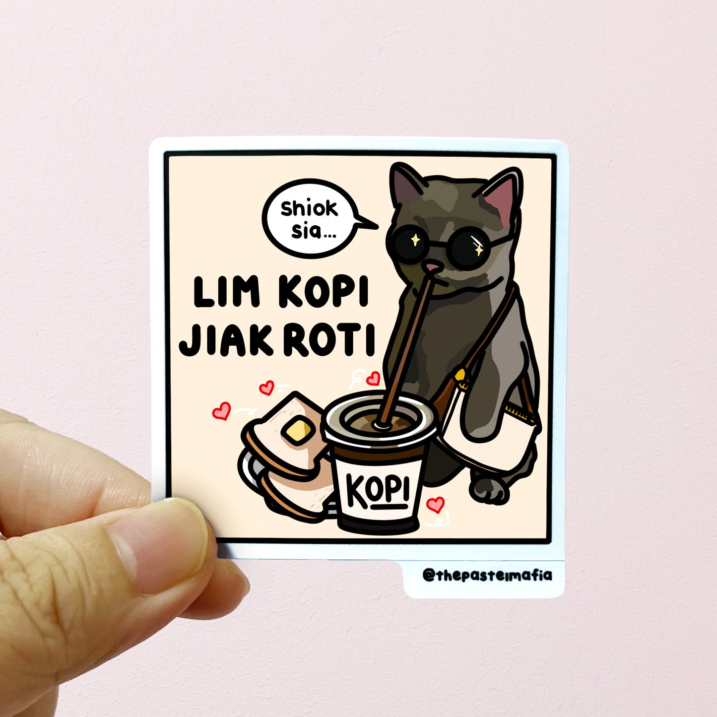 "lim kopi jiak roti" sticker