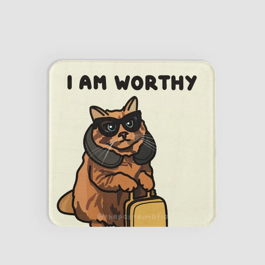 (limited) "i am worthy of a million bucks" lenticular sticker