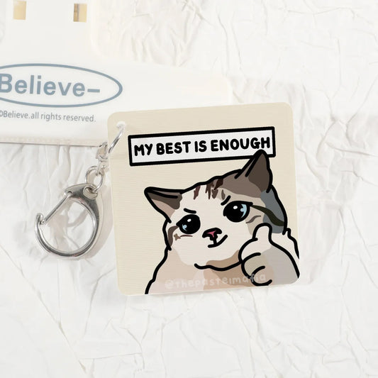 (limited) "my best is enough. but yours isn't." lenticular keychain