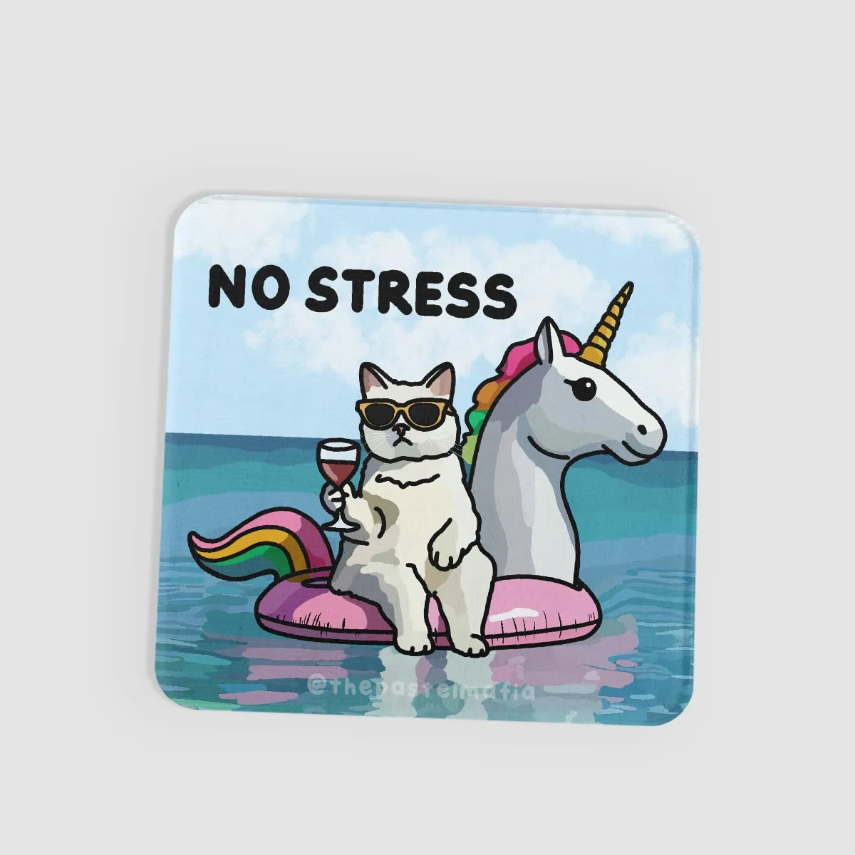 "all bless no stress" lenticular sticker
