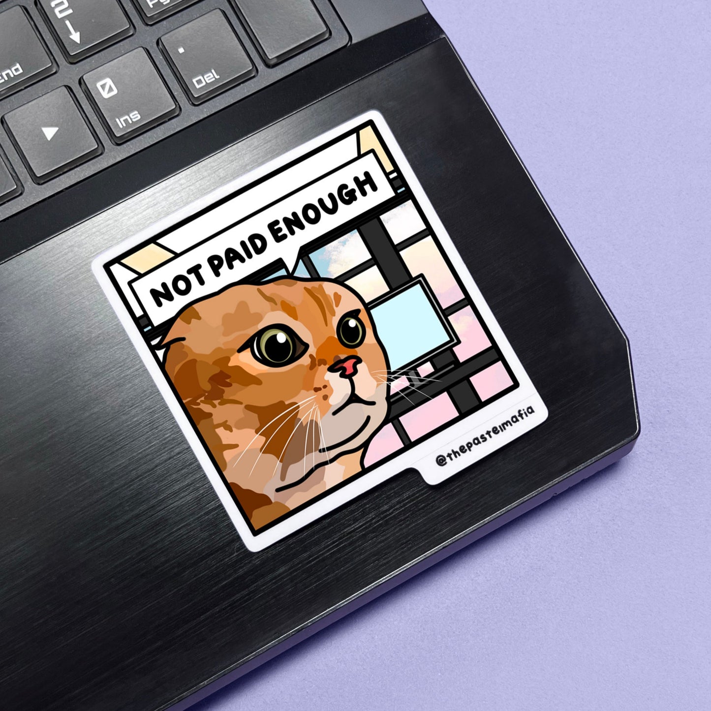 "not paid enough" sticker
