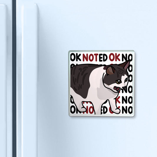 "ok noted" acrylic magnet