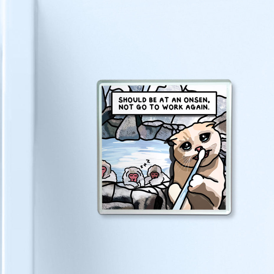 (japan) "jigokudani onsen" acrylic magnet