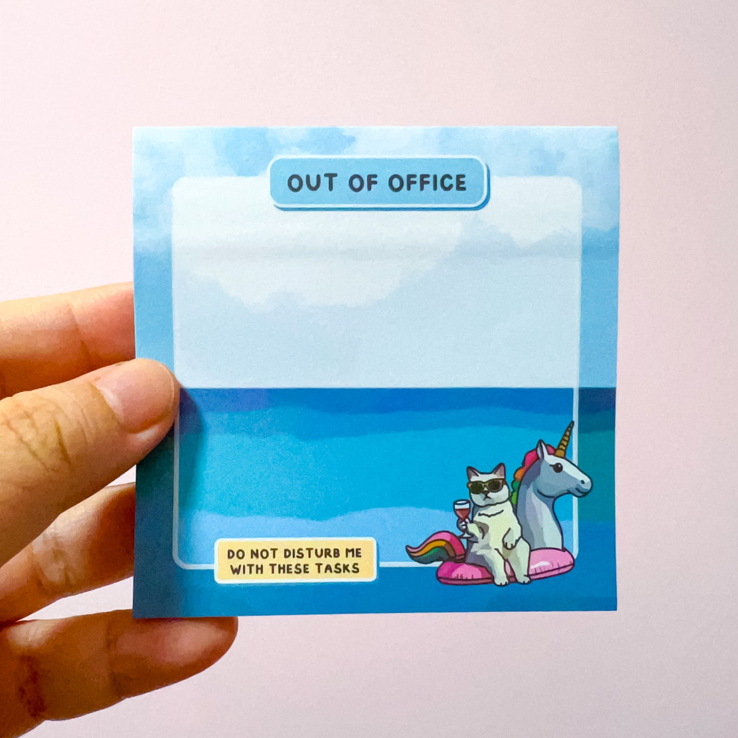 "out of office" sticky notes