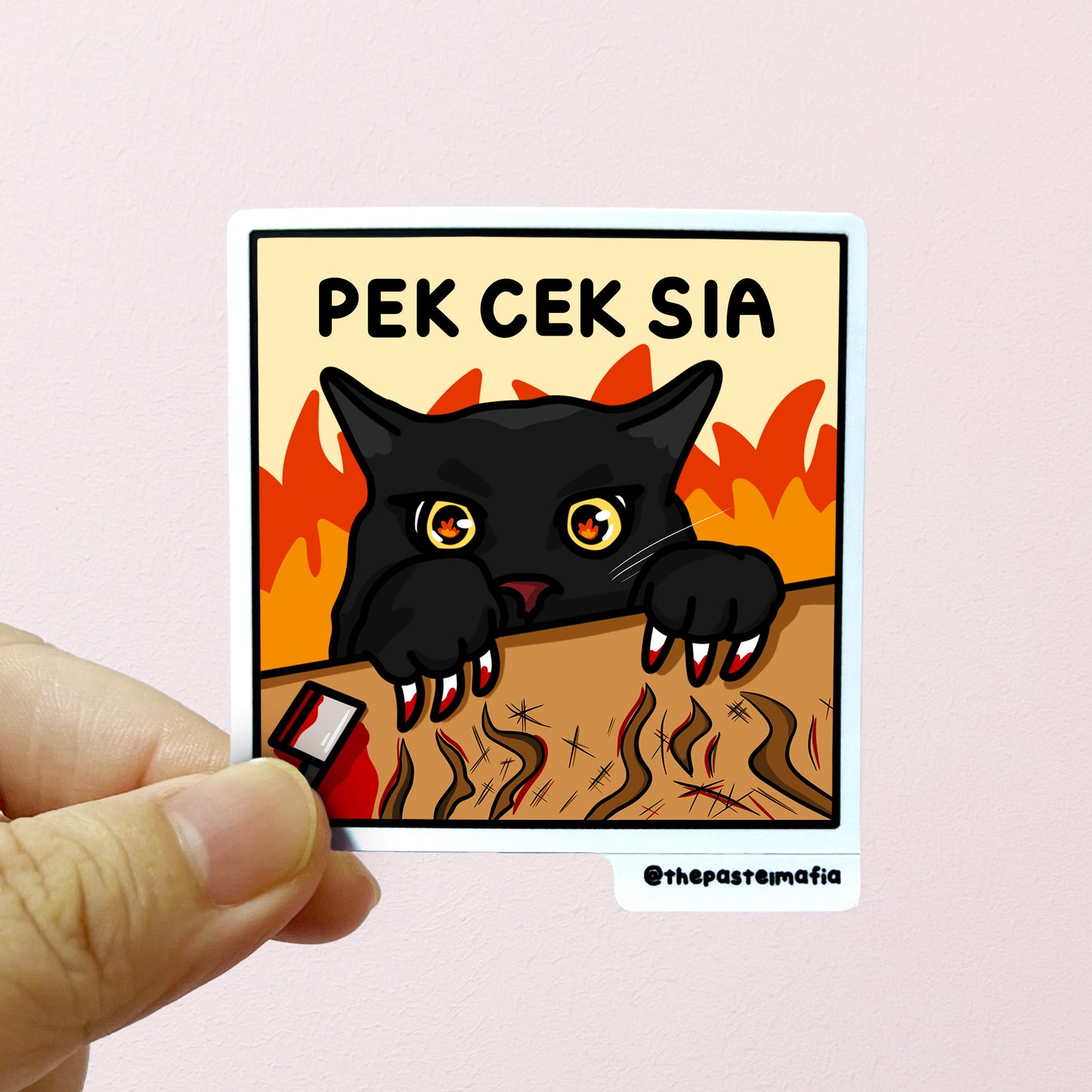 "pek cek sia" sticker
