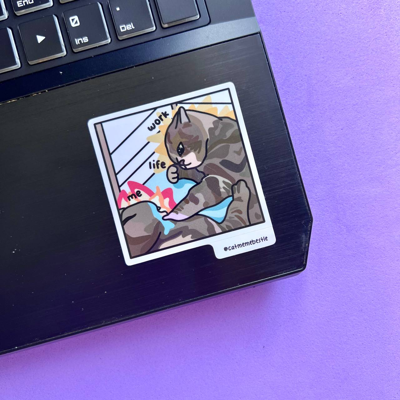 "work life punch" sticker