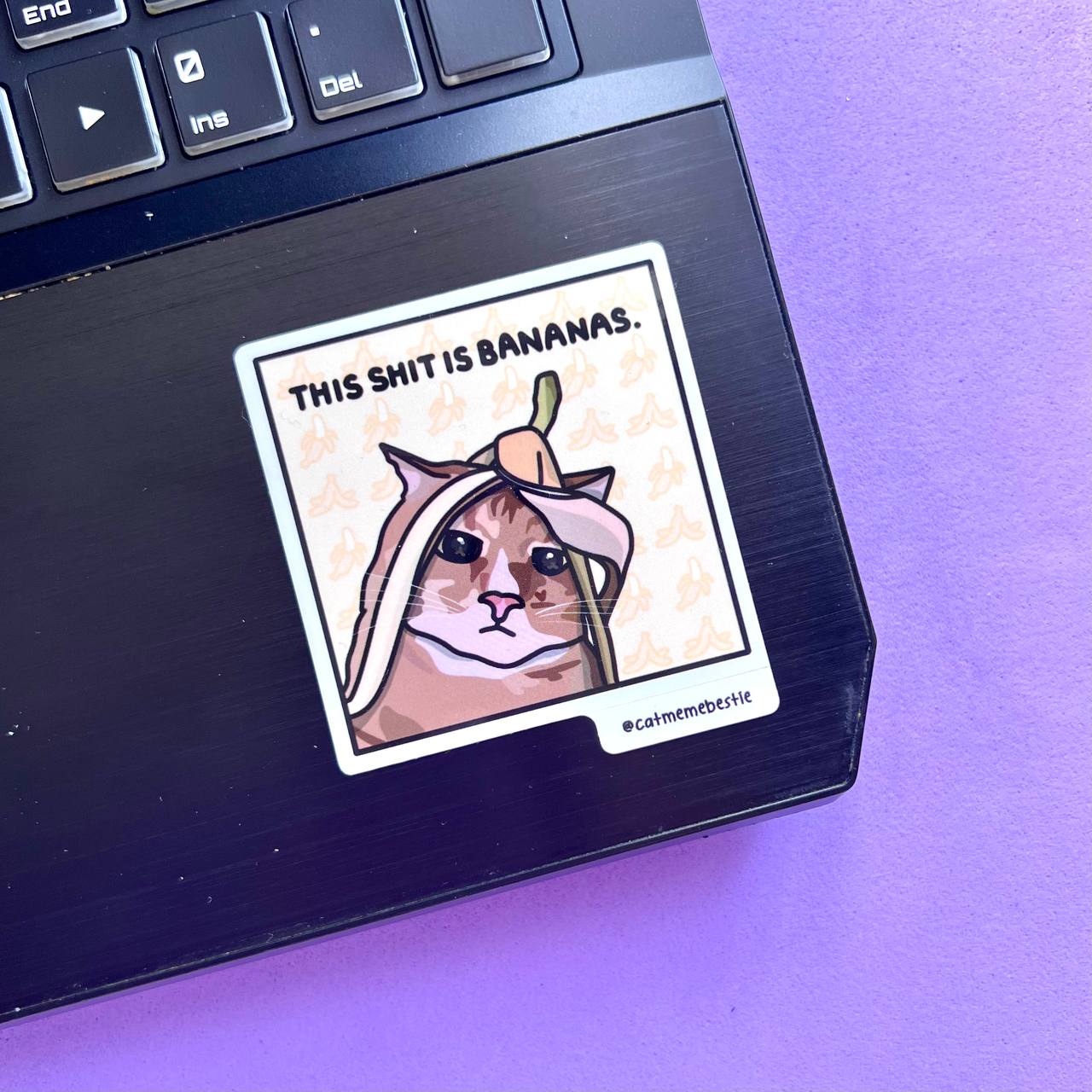 "this shit is bananas" sticker