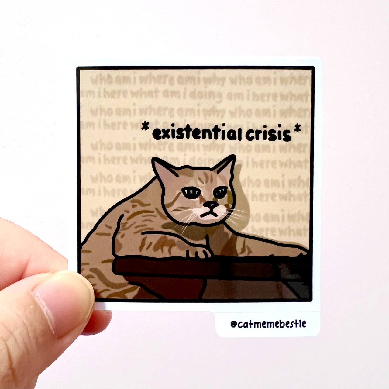 "existential crisis" sticker